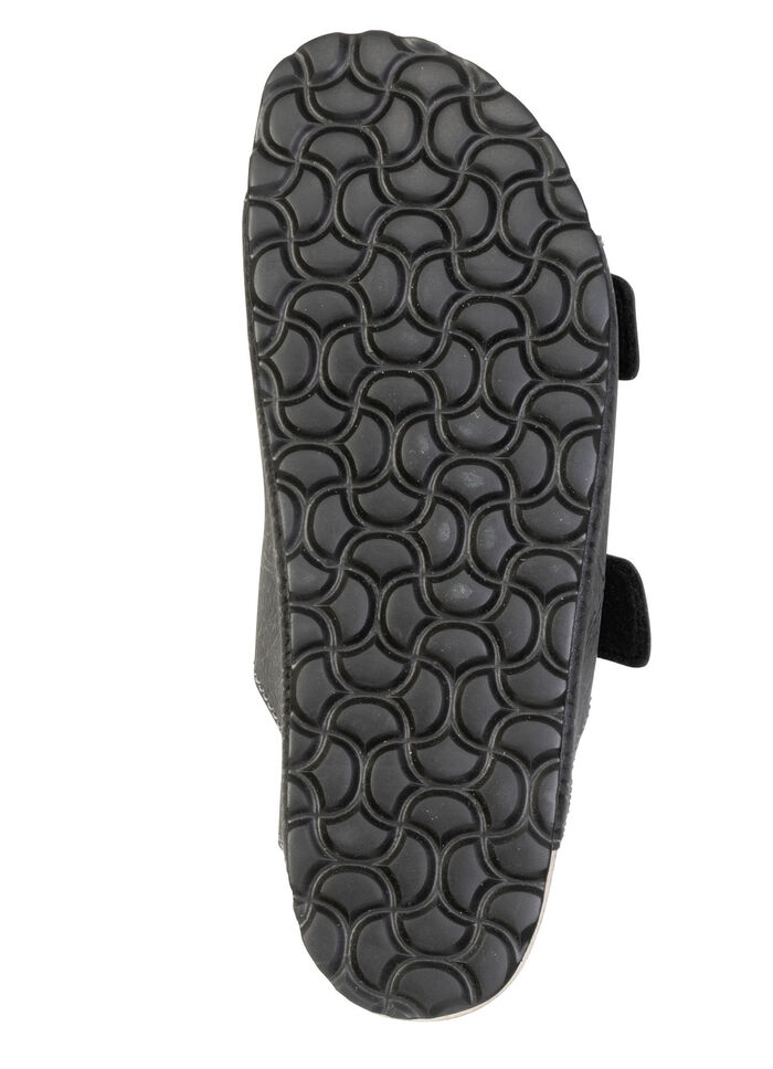 Klassische Herren-Pantoletten, mit verstellbaren Schliessen ANTHRAZIT