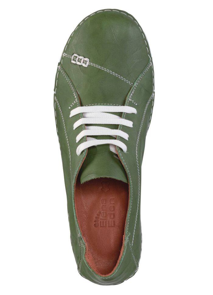 ELENA EDEN Schn&uuml;rschuh mit Knitter-Struktur und Zier-N&auml;hten 