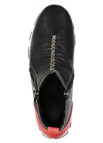 Gemini, trendige Damen-Boots, Weite G, mit herausnehmbarem Fussbett SCHWARZ-ROT