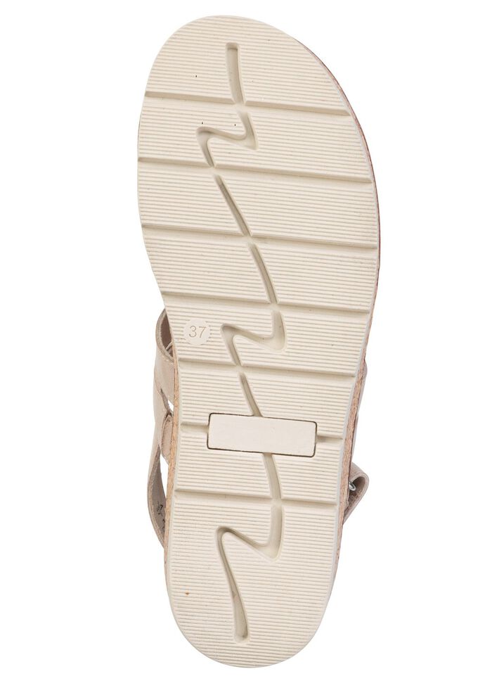 ELENA EDEN, schicke Damen-Sandalen, Weite G, mit herausnehmbarem Fussbett SAND