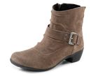 ELENA EDEN Stiefelette mit flotter Raffung und Zier-Schliesse TAUPE