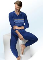 Pyjama mit V-Ausschnitt und Dehnbund 