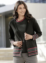 Strick-Twinset mit feinen Dessins 