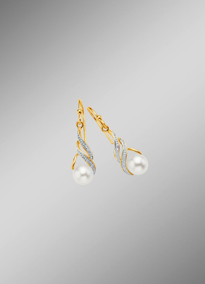 Ohrhaken mit S&uuml;sswasser-Zuchtperlen 