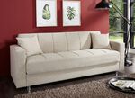 Klick-Klack-Sofa mit Dekokissen BEIGE