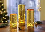 Windlicht 3er-Set aus Glas GOLD
