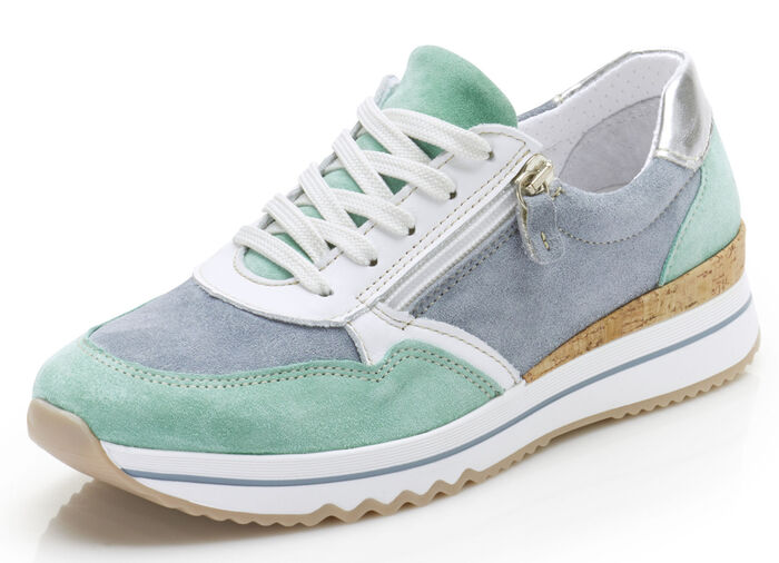 Sneaker mit wei&szlig;en Bes&auml;tzen MINT-JEANS