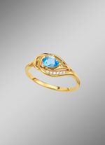 Damenring mit echtem Blautopas 