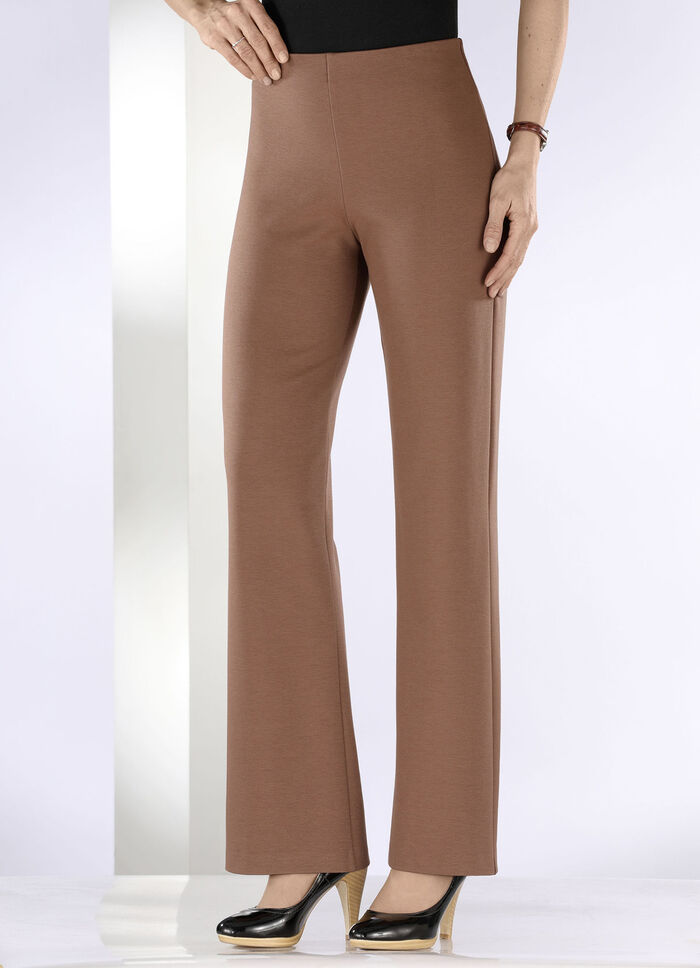 Jerseyhose mit ausgestellter Fußweite COGNAC