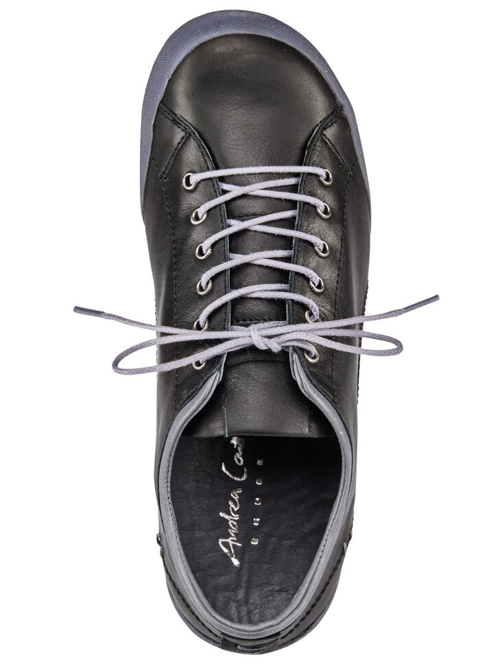 Andrea Conti, klassische Damen-Schnürschuhe, mit herausnehmbarem Lederfussbett SCHWARZ