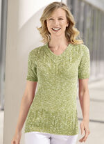 Pulli aus Melangegarn AVOCADO MELIERT