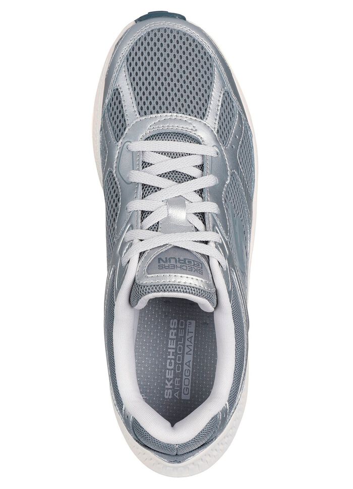 SKECHERS, sportliche Damen-Sneaker, mit herausnehmbarem Fussbett SILBER-GRAU