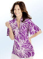 Shirtbluse mit V-Ausschnitt 