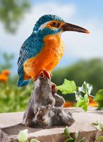 Wetterfester Eisvogel von Hand bemalt 