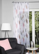 Store mit Punktewelle-Dessin ROT-GRAU