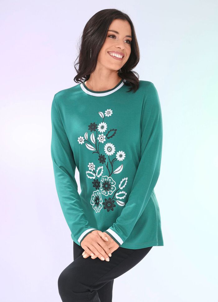 Shirt mit Kontrast-Druck in 2 Farben 