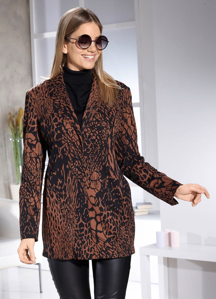 Blazer mit elegant verdeckter Druckerleiste 