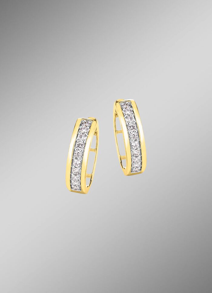 Schicke Klappcreolen mit 20 Brillanten 