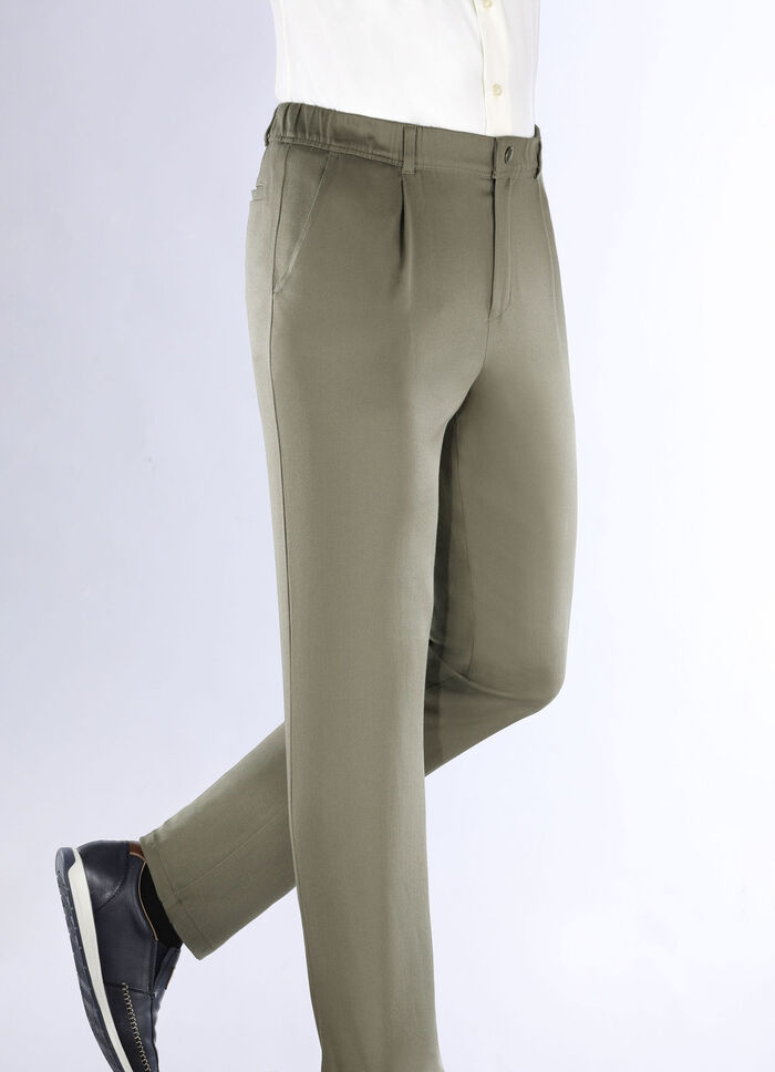 Hose von «Klaus Modelle» mit Gummibund in 3 Farben KHAKI