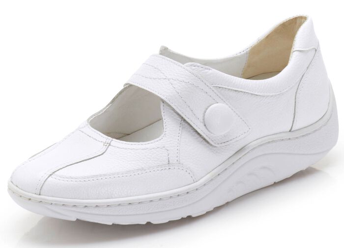 Waldl&auml;ufer Slipper mit Abrollfunktion WEISS