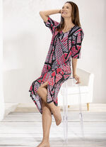 Hauskleid mit V-Ausschnitt 
