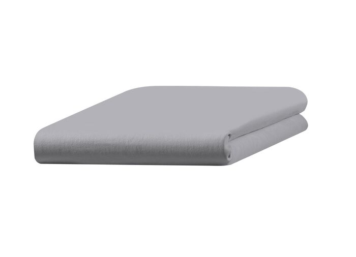 Bella Donna Zwirn-Jersey-Stretch Spannbetttuch SILBER