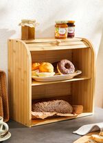 Rolladen-Regal aus Bambus 