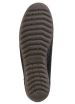Waldläufer, bequeme Damen-Slipper, Weite H, mit herausnehmbarem Fussbett SCHWARZ