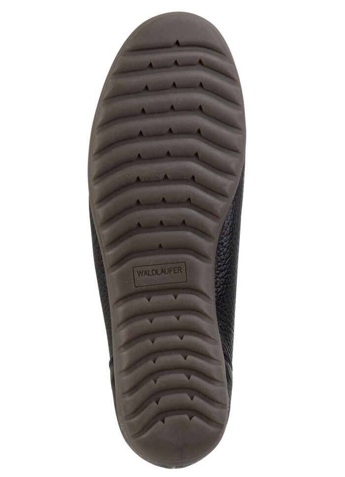 Waldläufer, bequeme Damen-Slipper, Weite H, mit herausnehmbarem Fussbett SCHWARZ