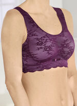 Superbequemer Anita BH aus elastischer Spitze VIOLETT