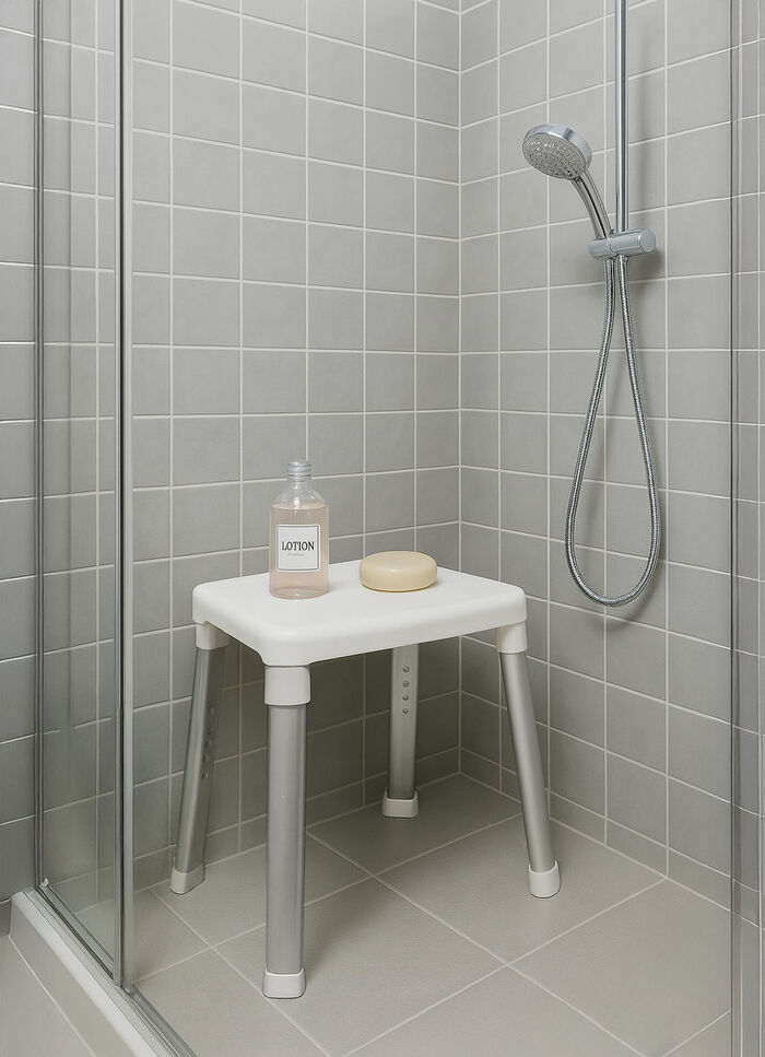 Dusch- und Badehocker mit extra grosser Sitzfläche 