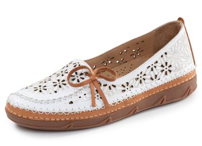 ELENA EDEN, sommerliche Damen-Slipper, Weite H, mit herausnehmbarem Fussbett 