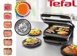 Tefal Tischgrill aus geb&uuml;rstetem Edelstahl 
