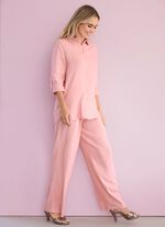 Bluse mit Hemdkragen 