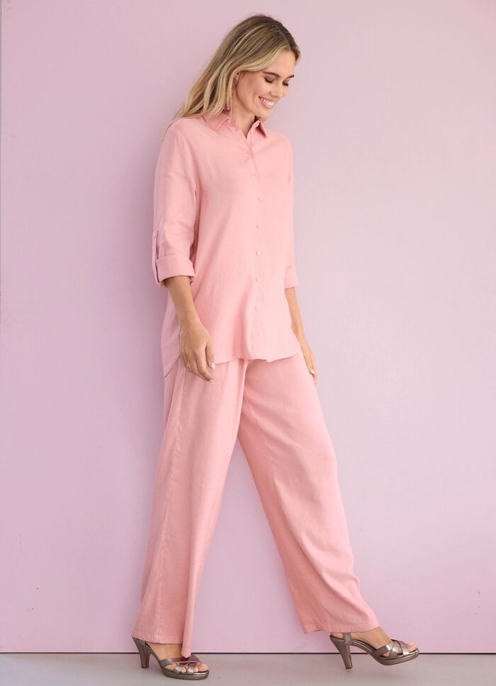 Bluse mit Hemdkragen 