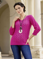 Pullover in ausgefallenem Mustermix 