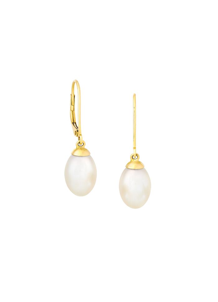 Zeitlose Ohrh&auml;nger mit S&uuml;sswasser-Zuchtperlen 