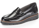 ELENA EDEN Loafer aus edlem Knautschlackleder SCHWARZ