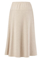 Rock in bequemer Schlupfform BEIGE MELIERT