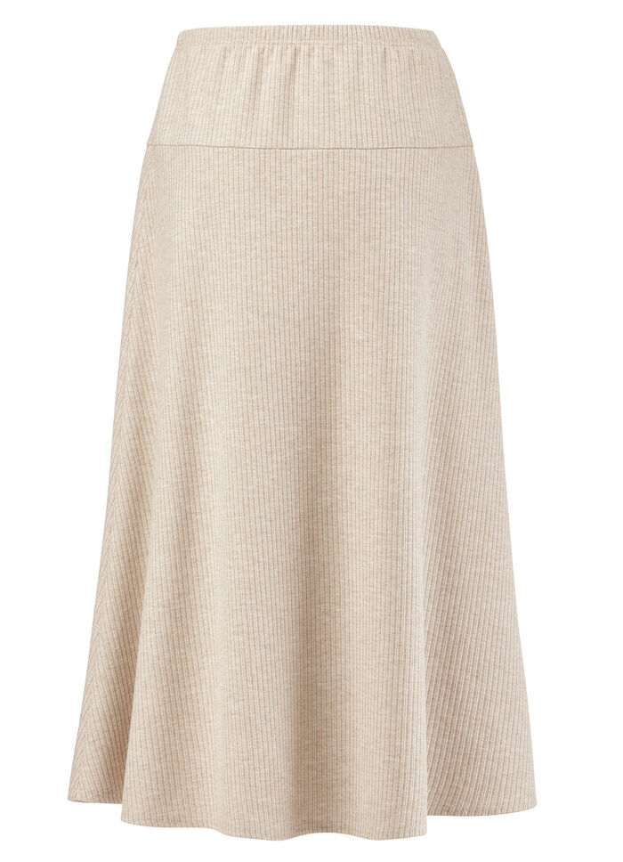 Rock in bequemer Schlupfform BEIGE MELIERT