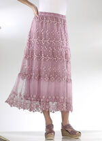 Stufenrock mit spezieller F&auml;rbetechnik ROSENHOLZ