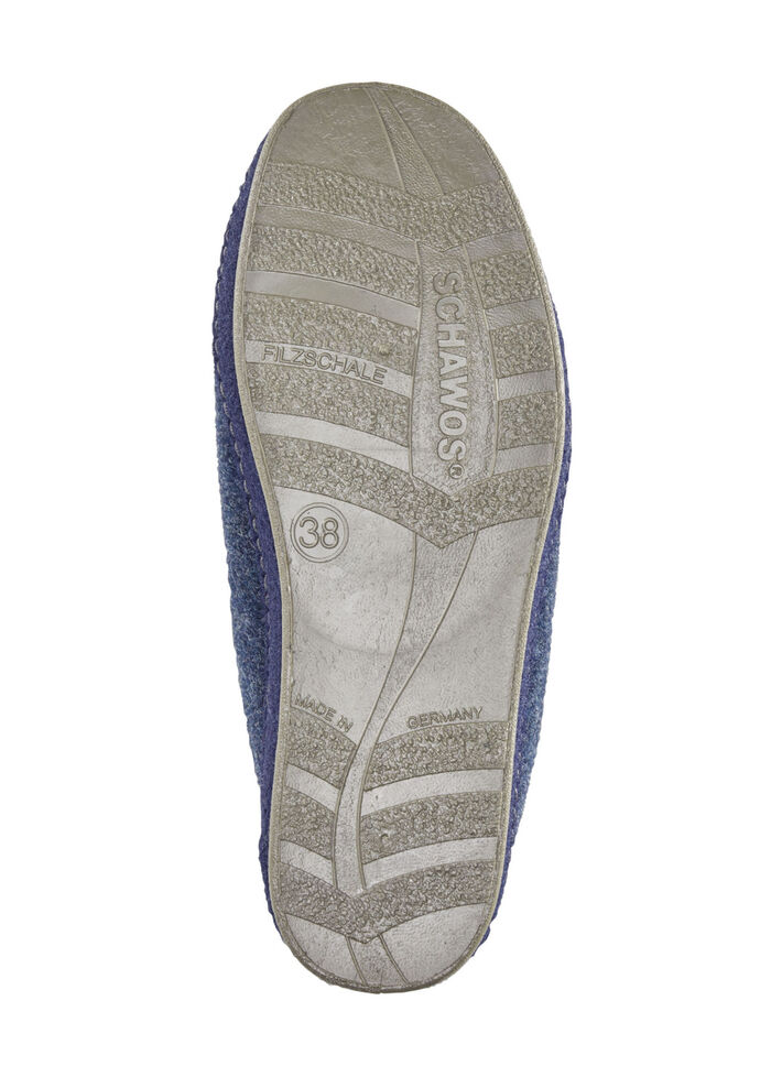 Atmungsaktive Damen-Hausschuhe, mit Klettverschluss MARINE