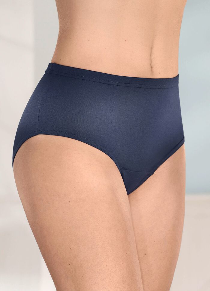 Viererpack Slips mit Gummizug im Bund 2X MARINE, 2X WEISS