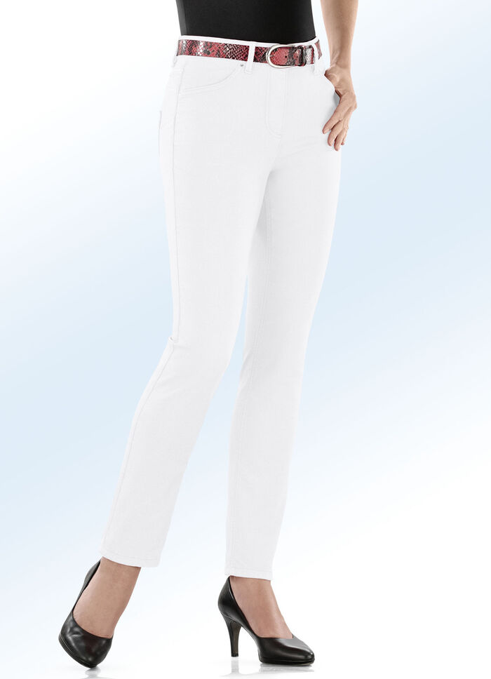 Bauchweg-Jeans WEISS