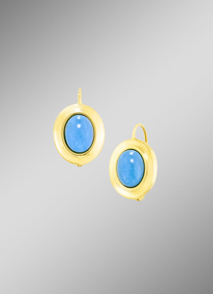 Zeitlose Ohrringe mit T&uuml;rkis beh. 