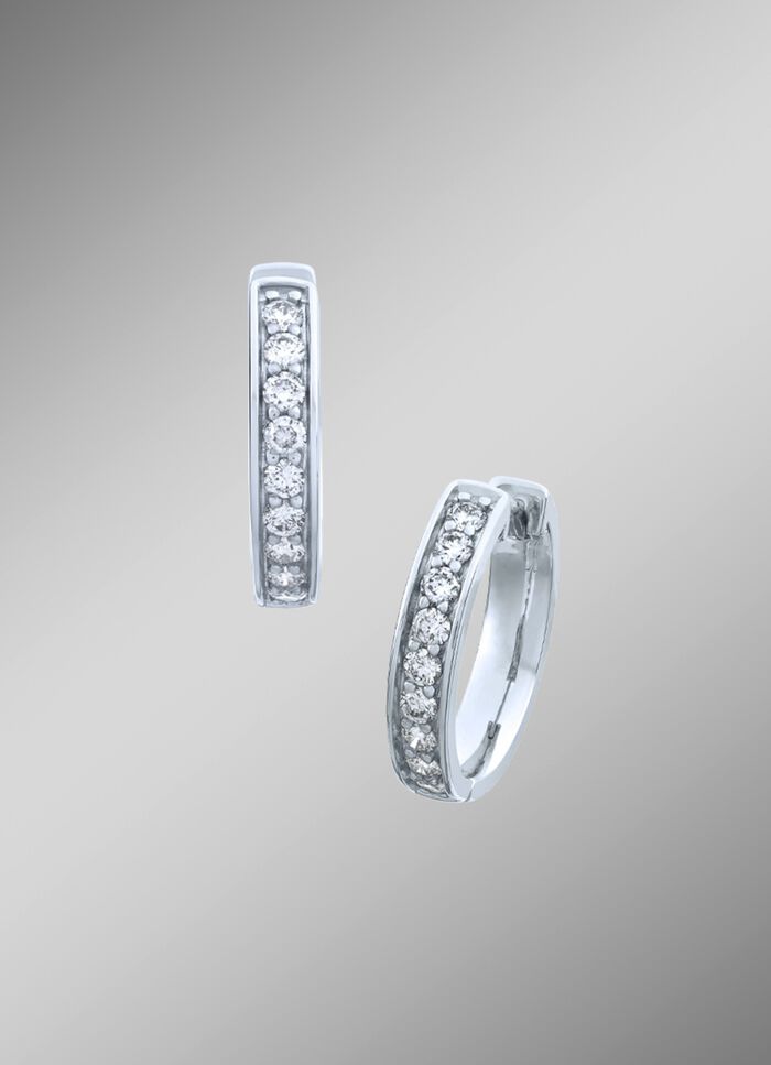 Creolen mit lupenreinen Brillanten 