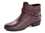 ELENA EDEN, bequeme Damen-Stiefeletten, Winterschuhe, Weite G, mit Reissverschluss BORDEAUX