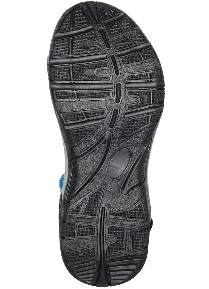 Trekking Sandale aus Textilmaterial TÜRKIS-SCHWARZ