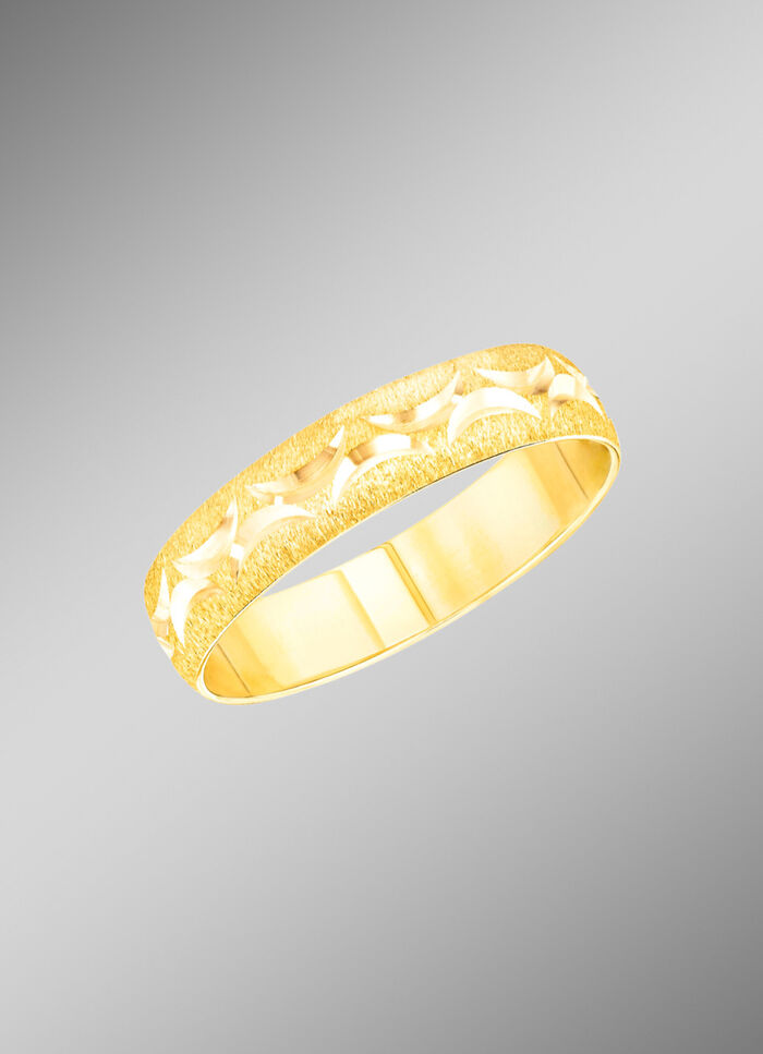 Satinierte und diamantierte Trauringe 