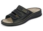 Mubb, bequeme Herren-Pantoletten, Weite H, mit herausnehmbarem Fussbett SCHWARZ